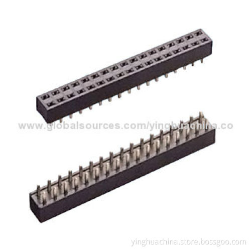 Female Headers, 2.54mm, Straight Single and Dual-row, Height of 4.5mm, 2802New